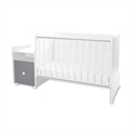 Bed TREND PLUS NEW white+stone grey Bed TREND PLUS NEW white /baby bed+cupboard/